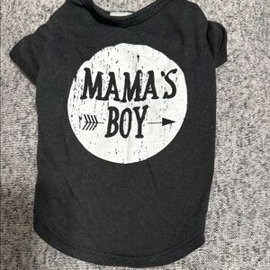 Black 'Mama's Boy' Dog T-Shirt